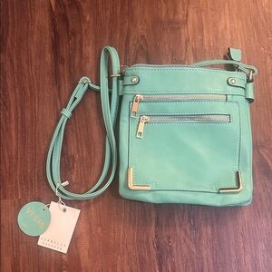 Isabelle Vegan Leather Crossbody Bag - Aqua